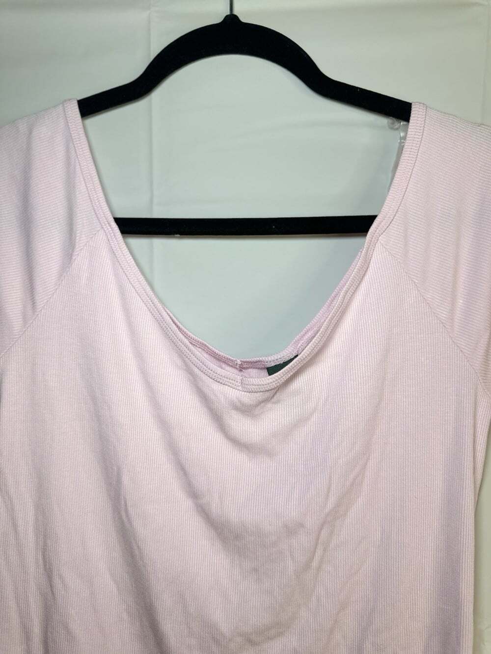 Women’s Ribbed Stretch Short Sleeve Tee Top XXL Wild Fable Light Pink - Picture 6 of 9